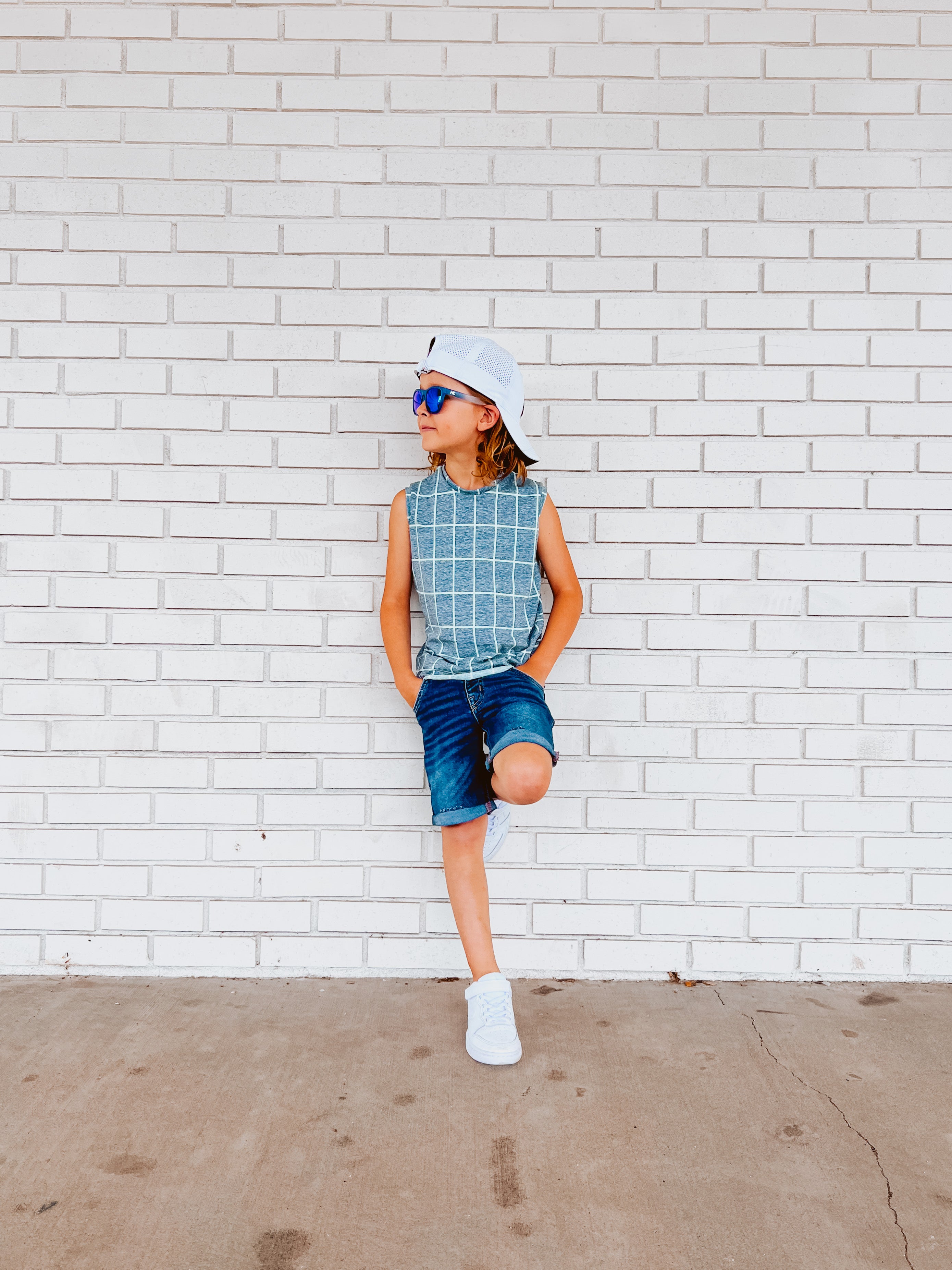 Grid tank top