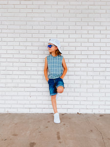 Grid tank top
