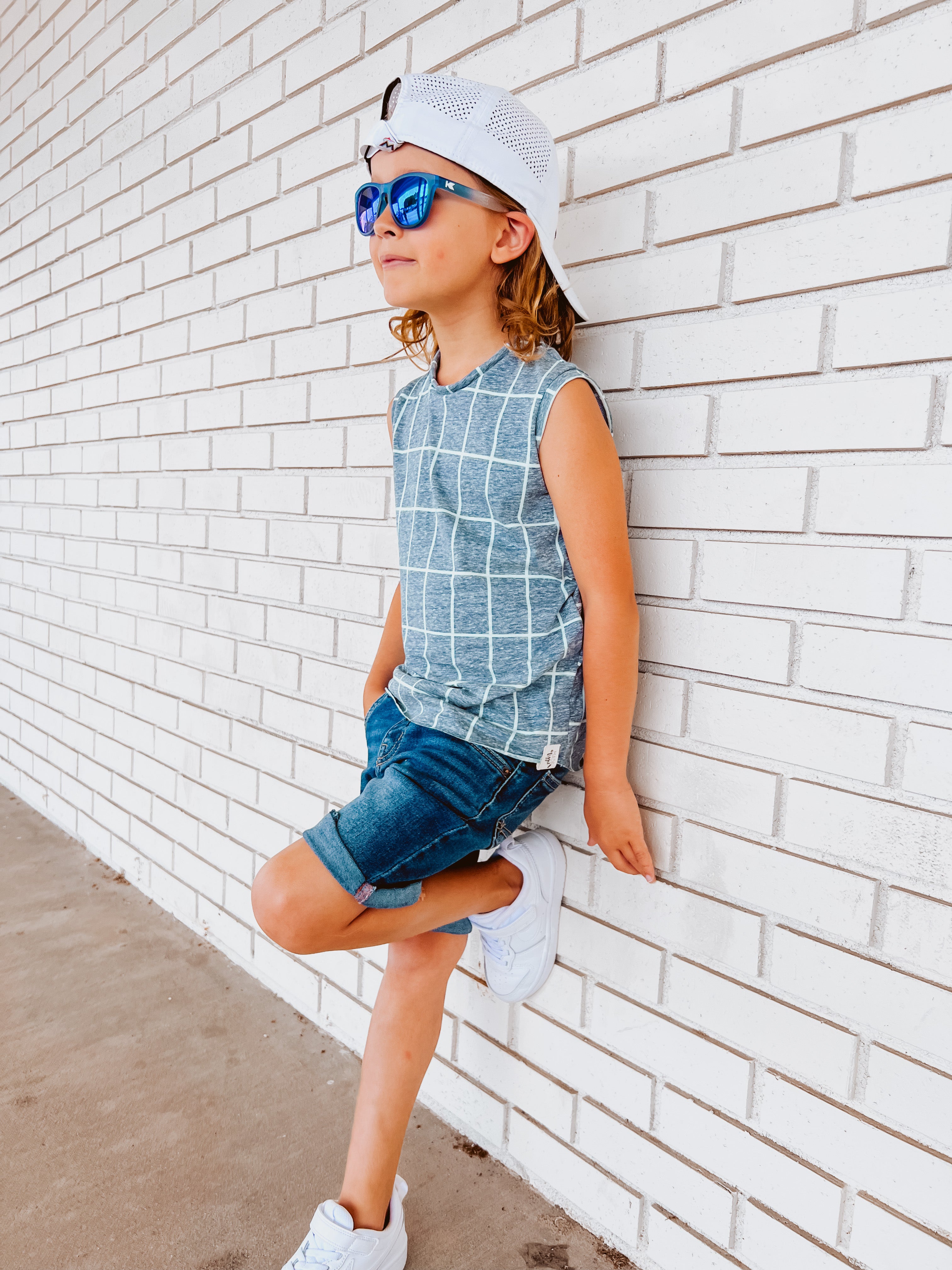 Grid tank top