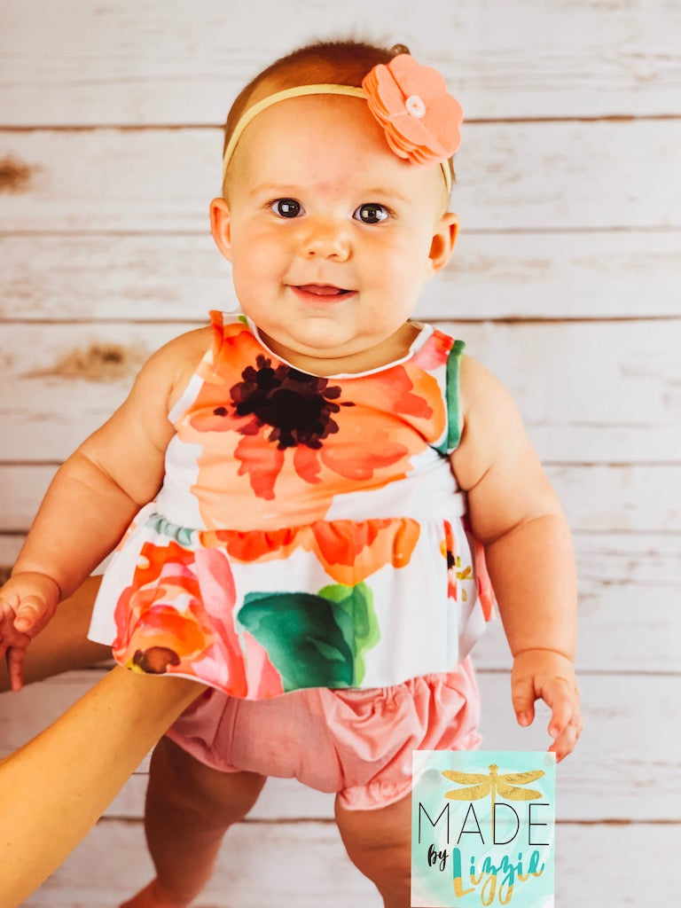 Floral Pop Peplum Top
