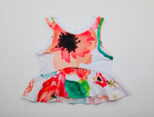 Floral Pop Peplum Top