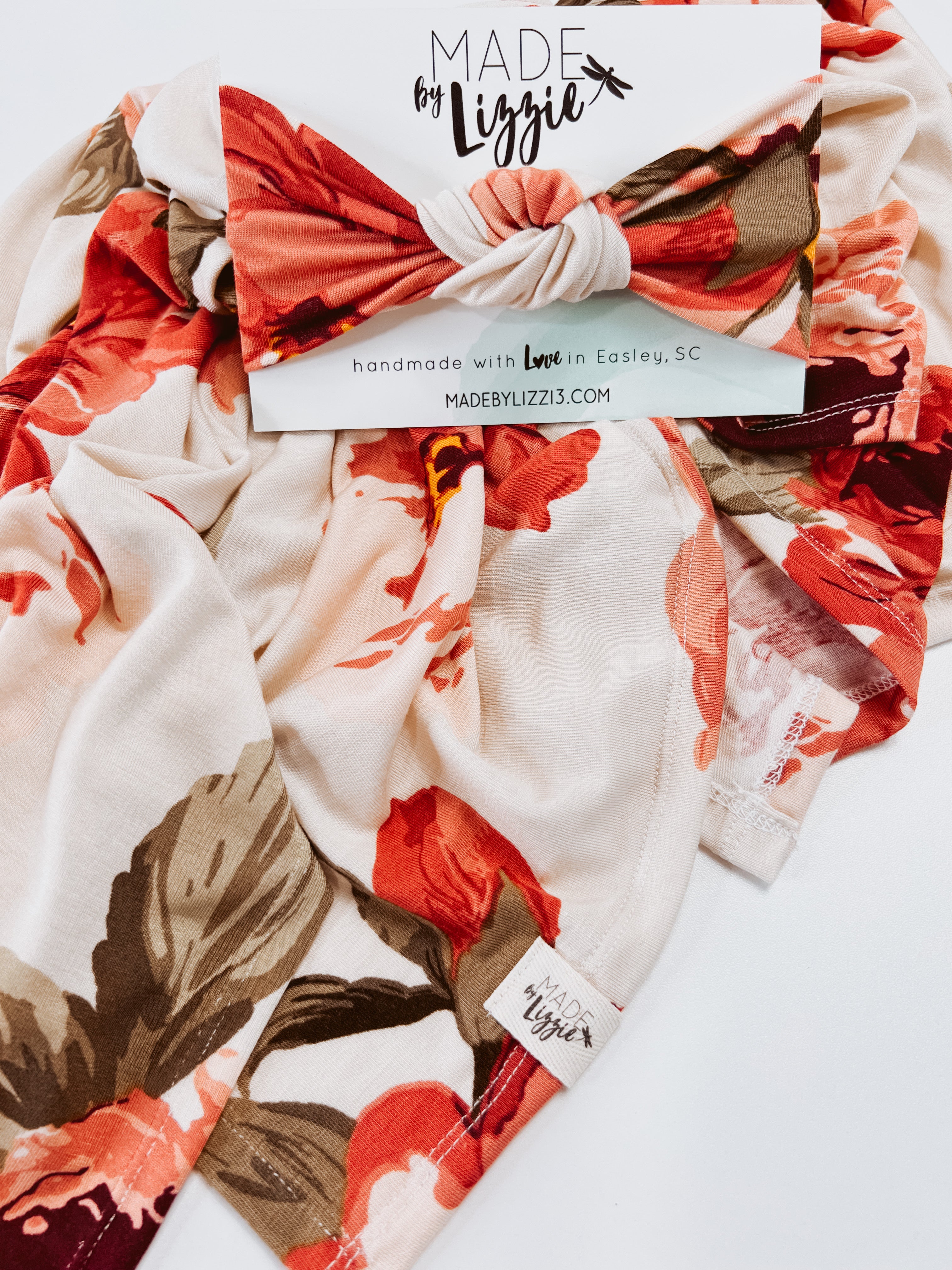 Mauve Floral Swaddle Set