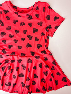 Black Hearts Peplum