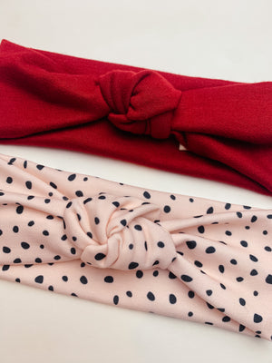 Deep Red Turban Headband