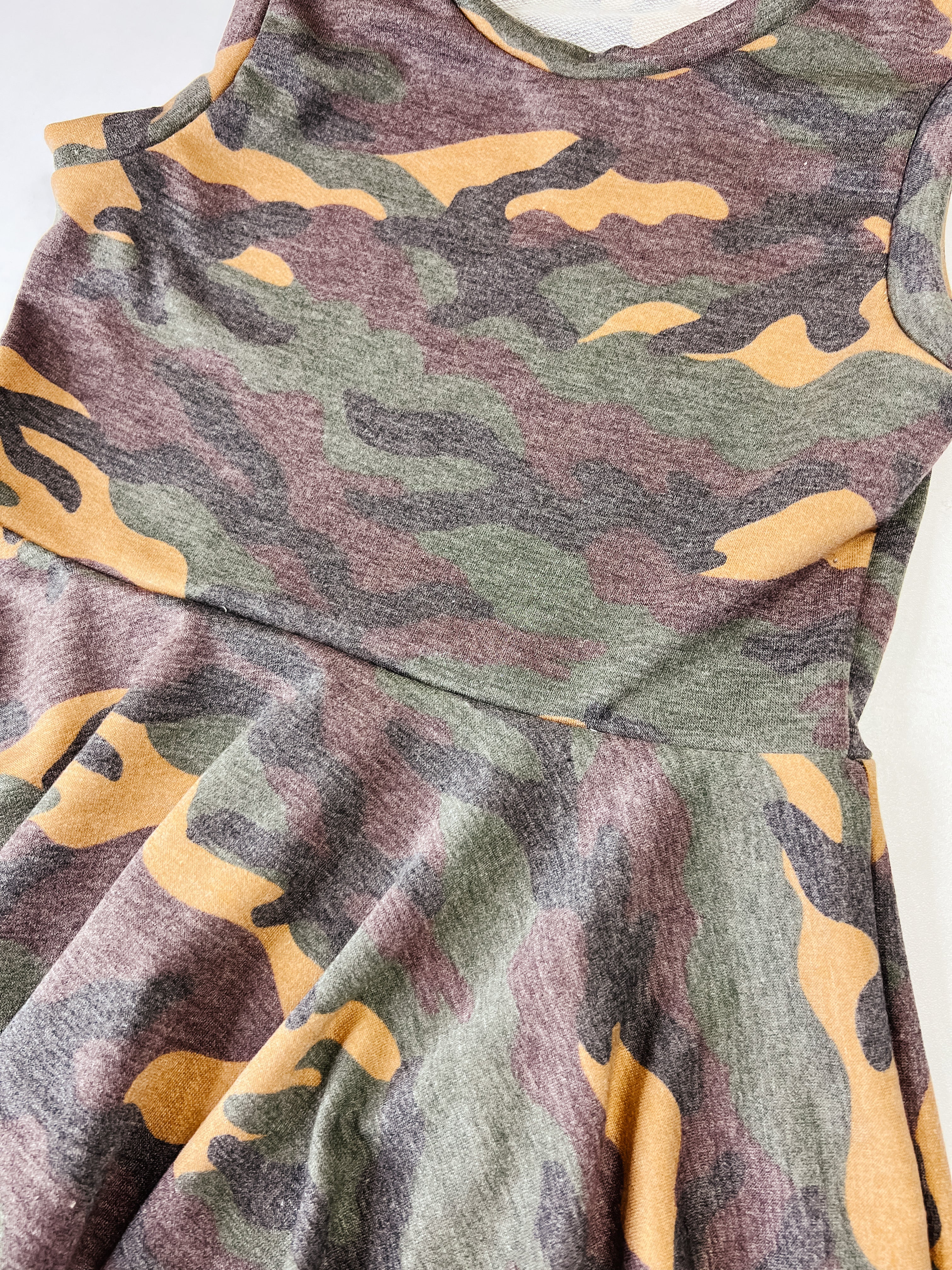 Camo Peplum Top