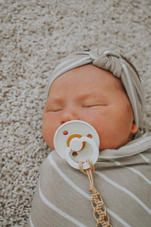 Taupe Stripes Swaddle