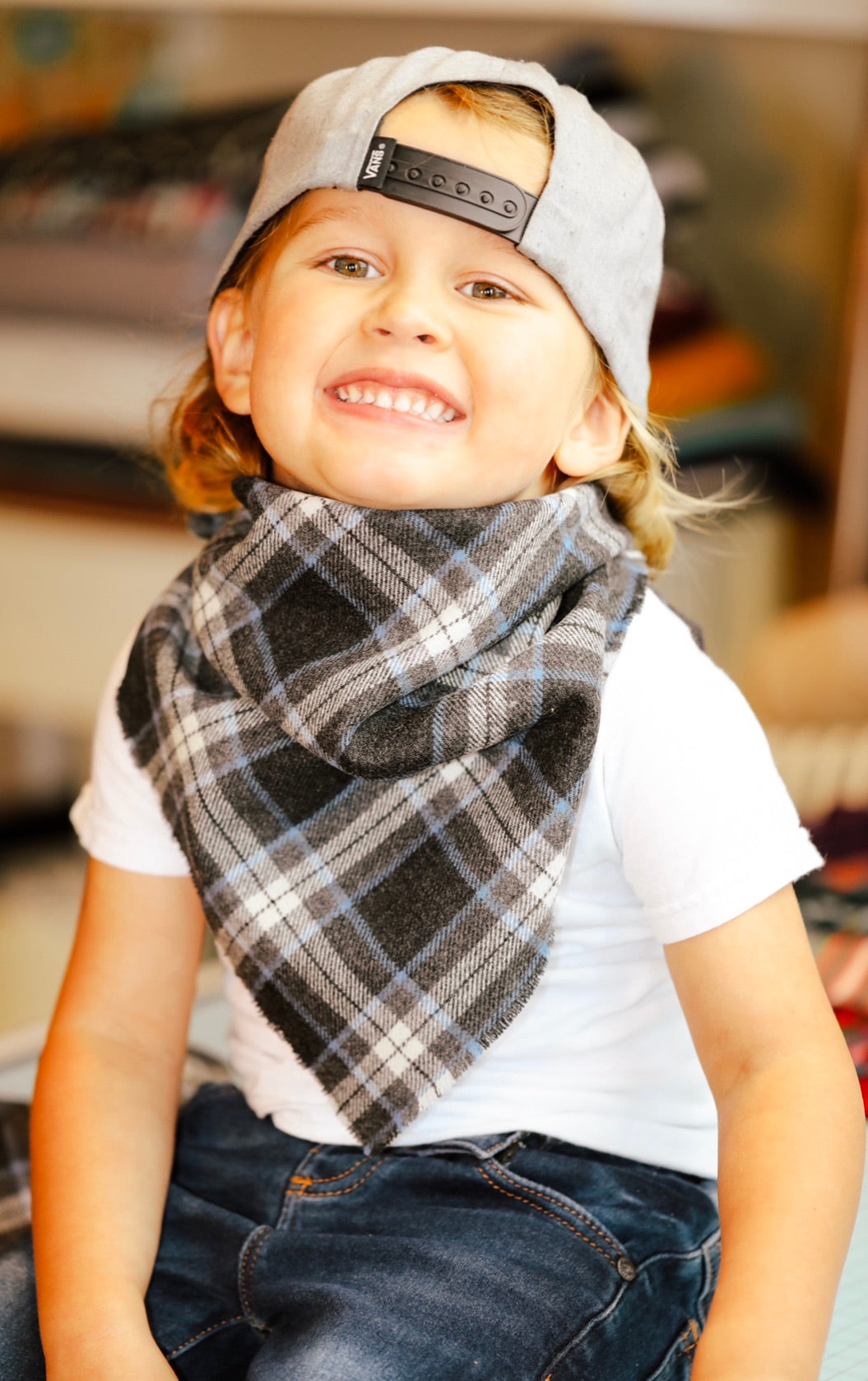 Charcoal Gray Little’s Blanket Scarf