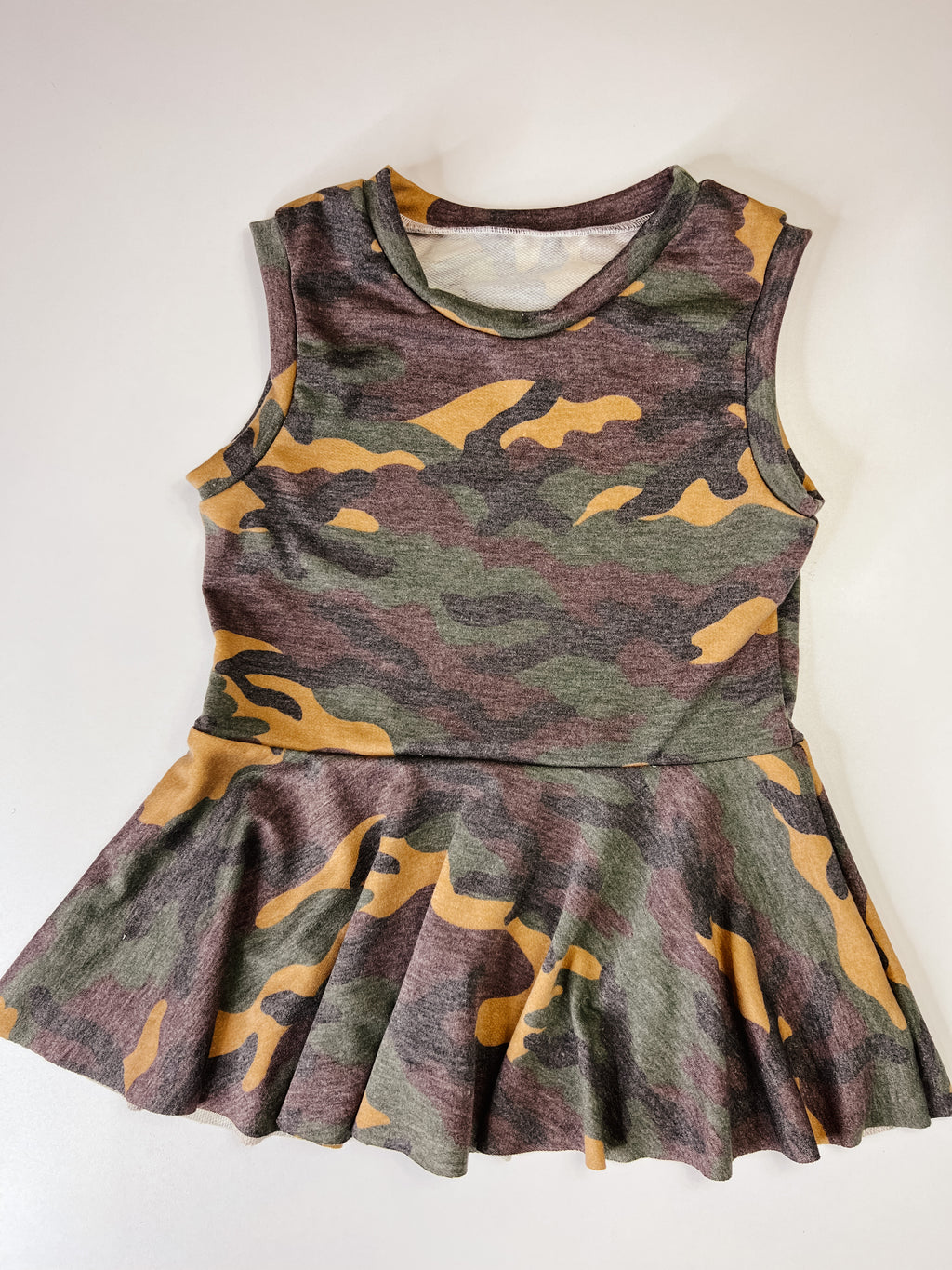 Camo Peplum Top