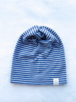 Blue Stripes Slouch Beanie