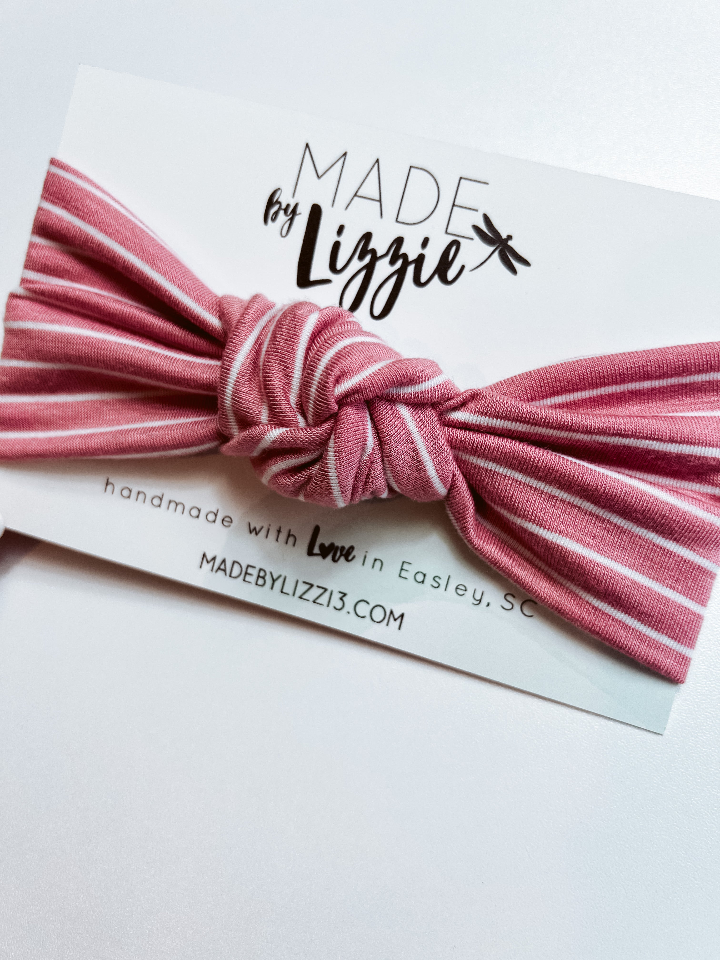 Rose + Stripes Knotted headband