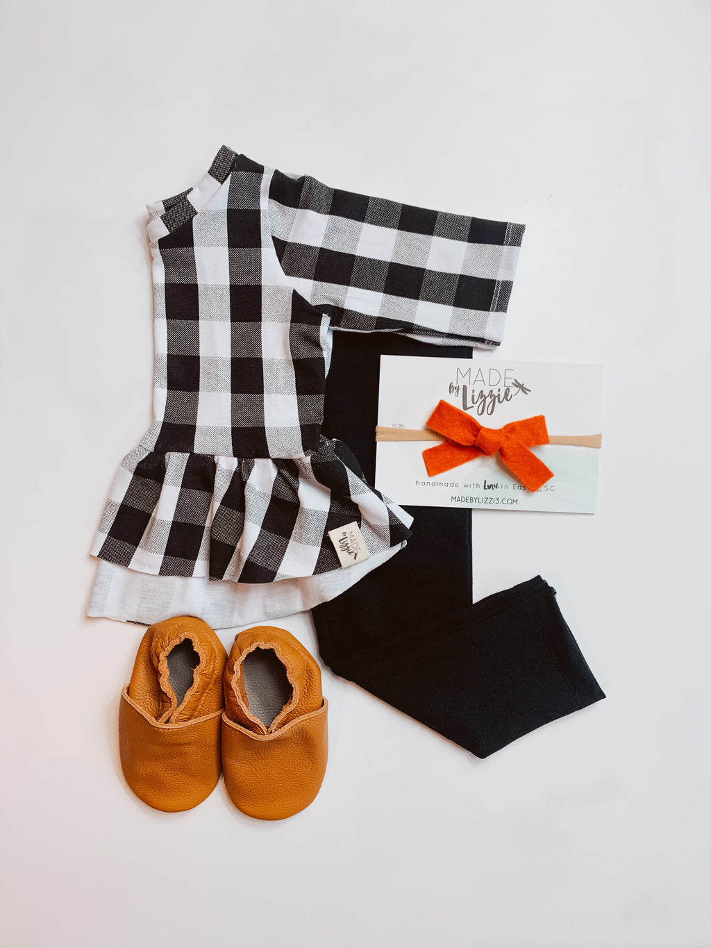 Buffalo Plaid 3/4 Sleeves Peplum