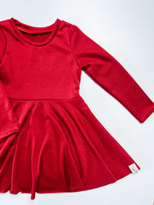 Long Sleeve Peplum Dress