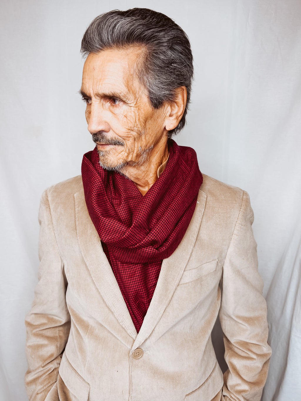 Red Houndstooth Scarf