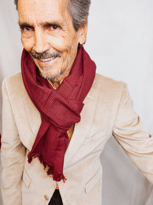 Red Houndstooth Scarf