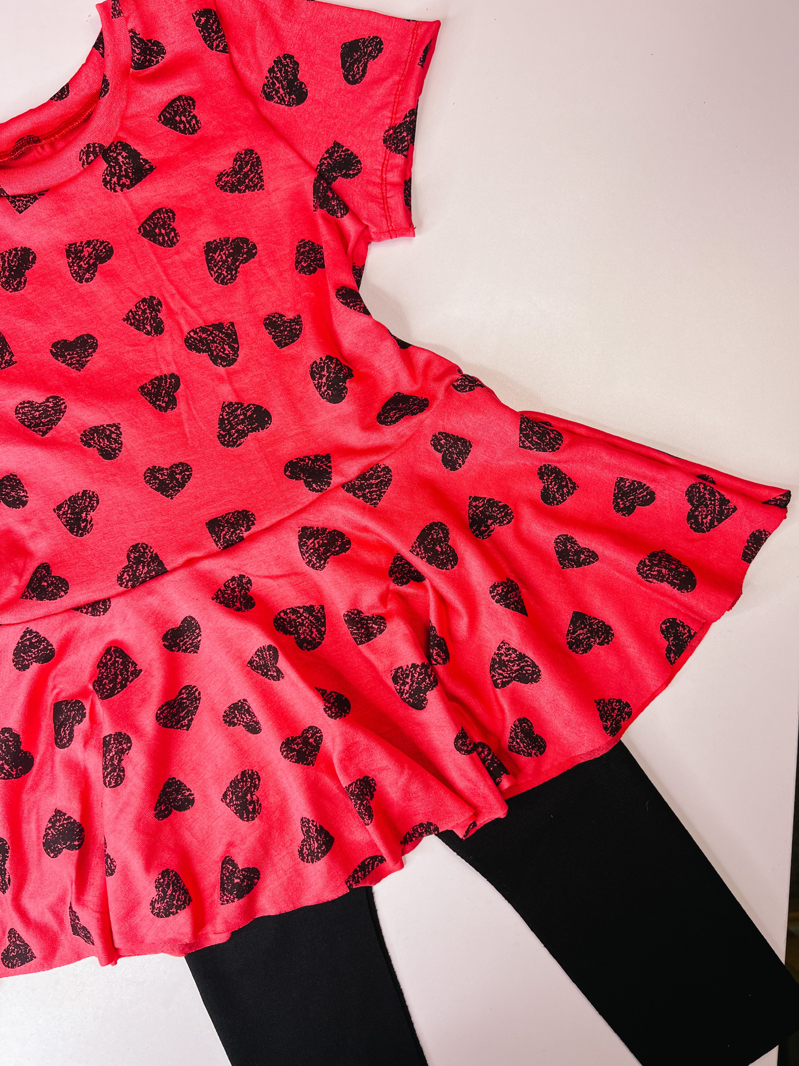 Black Hearts Peplum