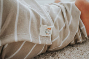 Taupe Stripes Swaddle